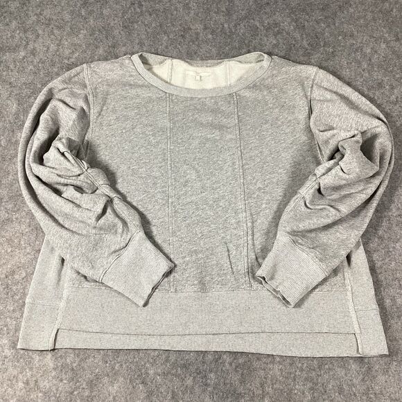 7 For All Mankind Tucked Sleeve Women’s Crewneck Pullover Large Relaxed Boho - Picture 14 of 16